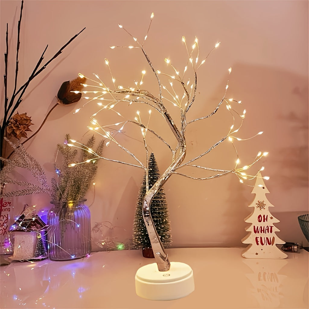 20" LED Bonsai Tree Lamp with 108 Lights for Night Light, Home Decor, Christmas & Parties, USB Powered - Single Pack