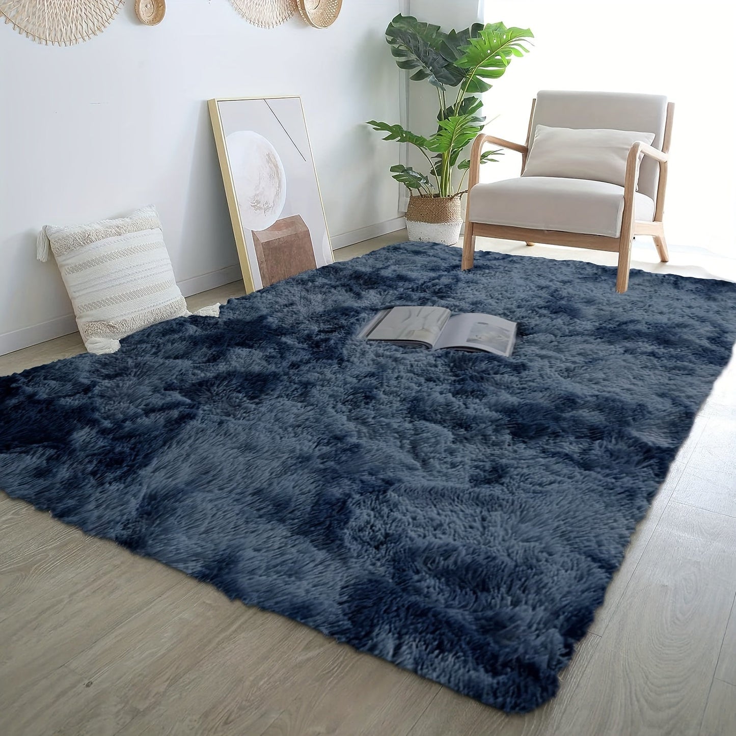 Luxurious Shag Area Rug for Home Decor - Modern Rectangle Plush Fuzzy Carpet, Machine Washable, Non-Slip, Non-Shedding - Perfect for Living Room, Bedroom, and More