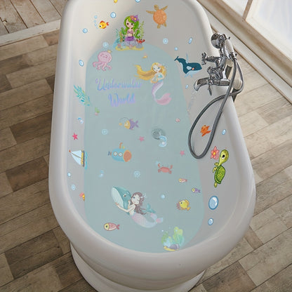 6 anti-slip bathtub stickers of mermaids and ocean world theme for safe and fun bathing