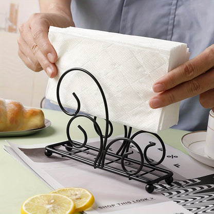 Classy napkin holder with vertical semi-circle design, ideal for kitchen and dining spaces in cafes and hotels.