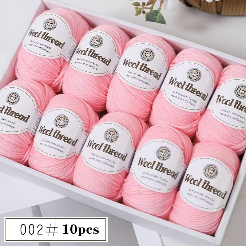 10pcs of Australian Wool Yarn [Approx. 500G/10 Balls Per Pack], Ideal for Crocheting Sweaters, Coats, Vests, Scarves, Hats, and DIY Knitwear, Soft, Warm, and Easy to Knit.