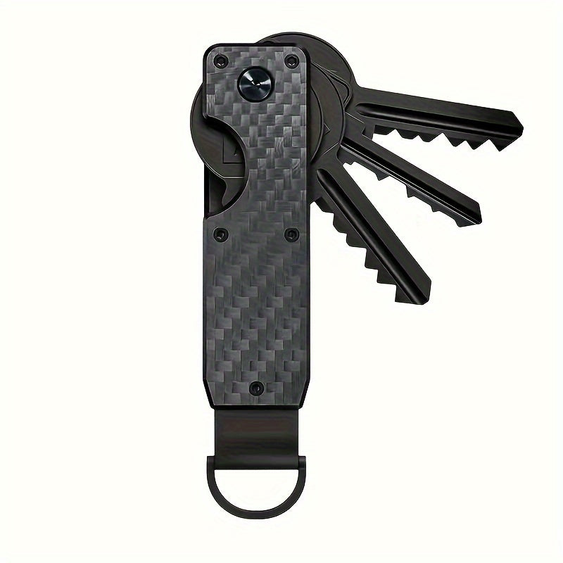 Stylish Minimalist Key Organizer - Compact Holder for 2-6 Keys, Sleek Metal Design, Ideal for Daily Commutes