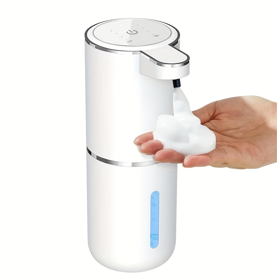 A 380ml rechargeable sensor soap dispenser for foam hand soap and kitchen detergent, suitable for wall-mounting.