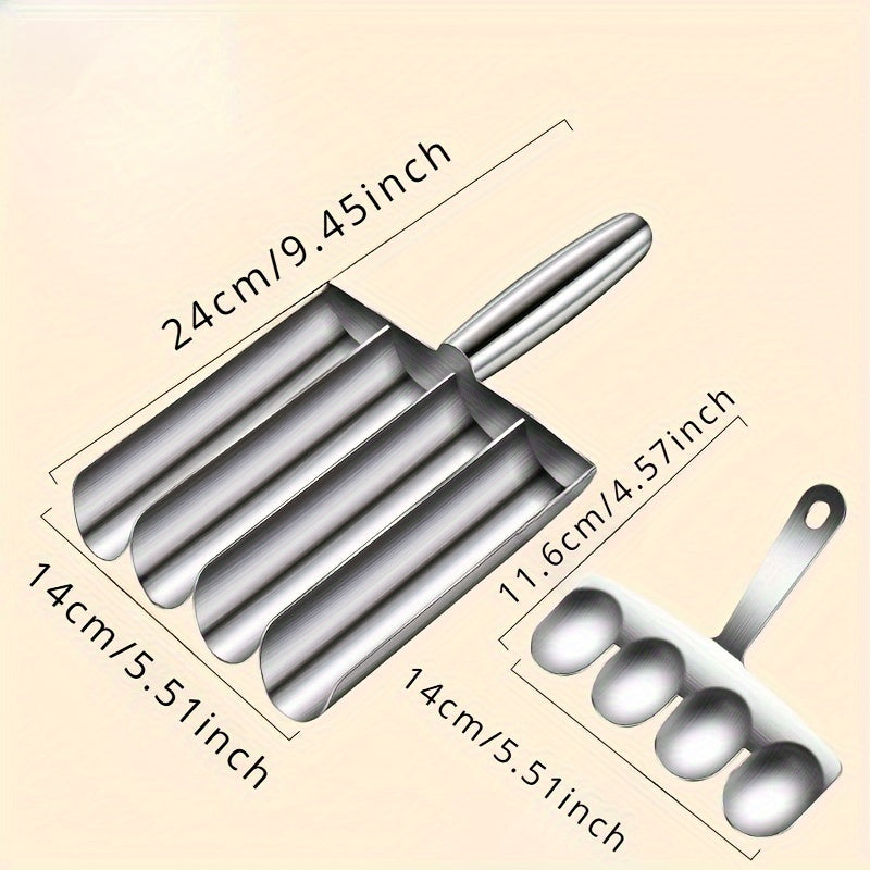 Set of Meatball & Falafel Maker Tools Made of Stainless Steel - Non-Stick Kitchen Utensil for Creating Perfectly Shaped Meatballs, Dough, and Sorbet Rice Balls