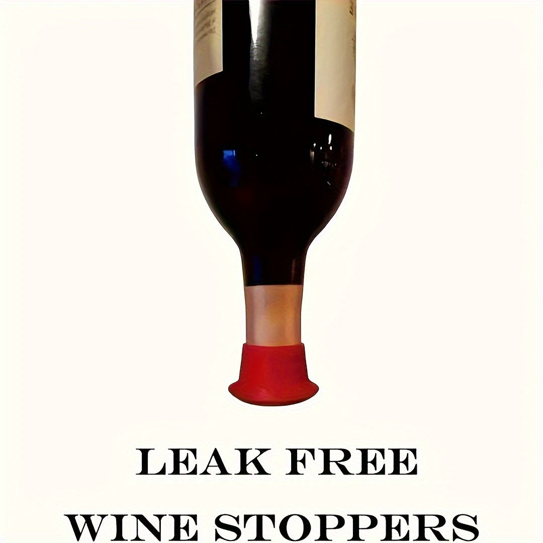 Silicone wine stoppers with funny phrases for festive parties.