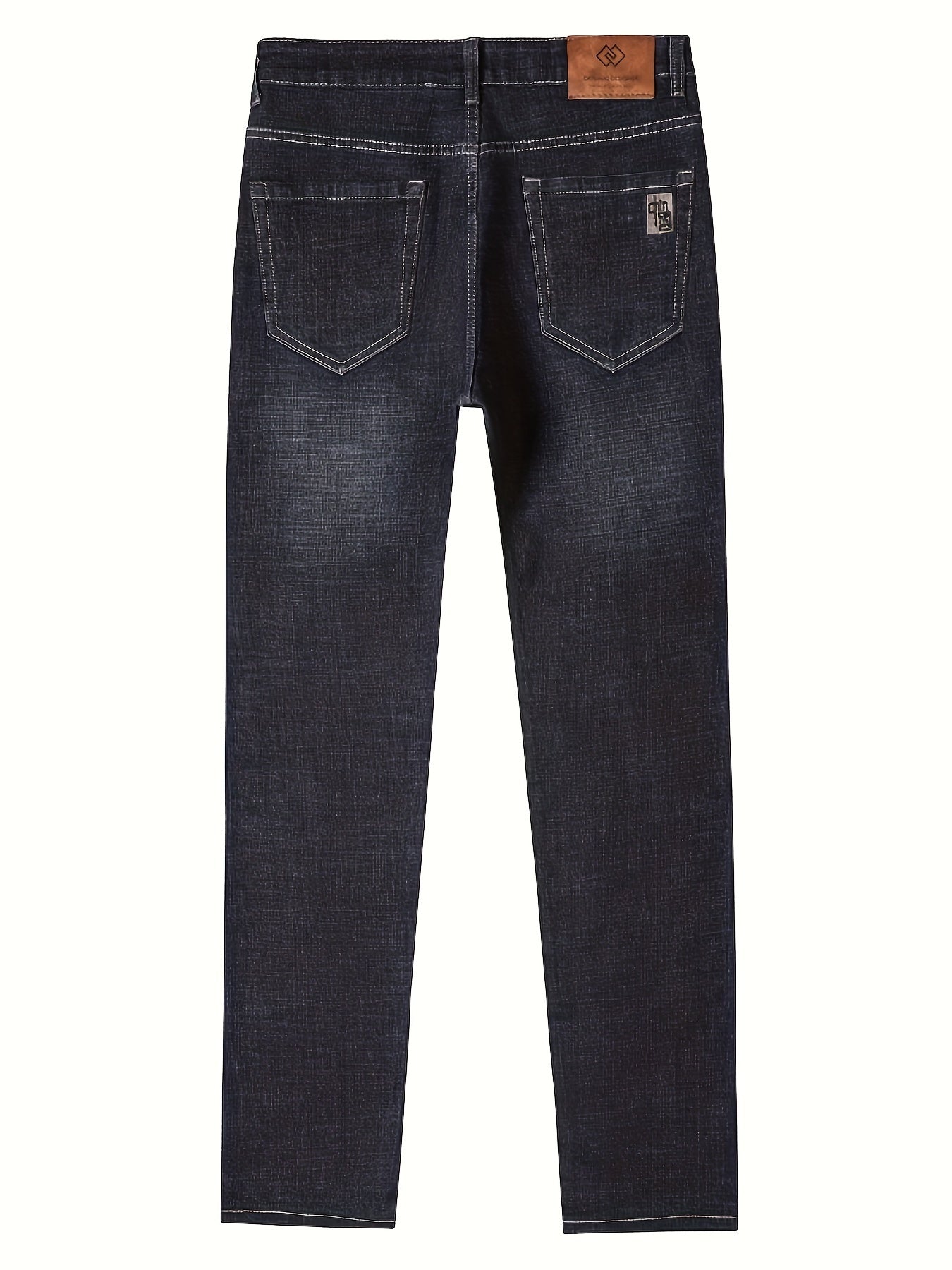 Men's casual cotton blend jeans, straight leg denim pants.