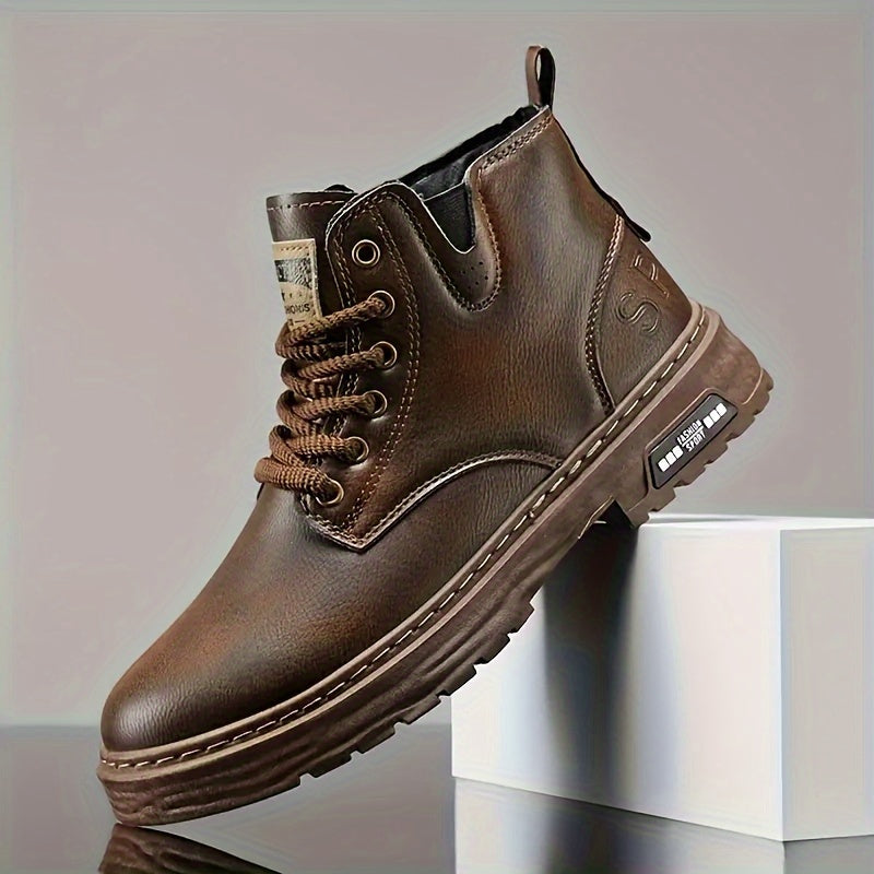 Fashionable lace-up men's boots, perfect for everyday walking and outdoor activities.