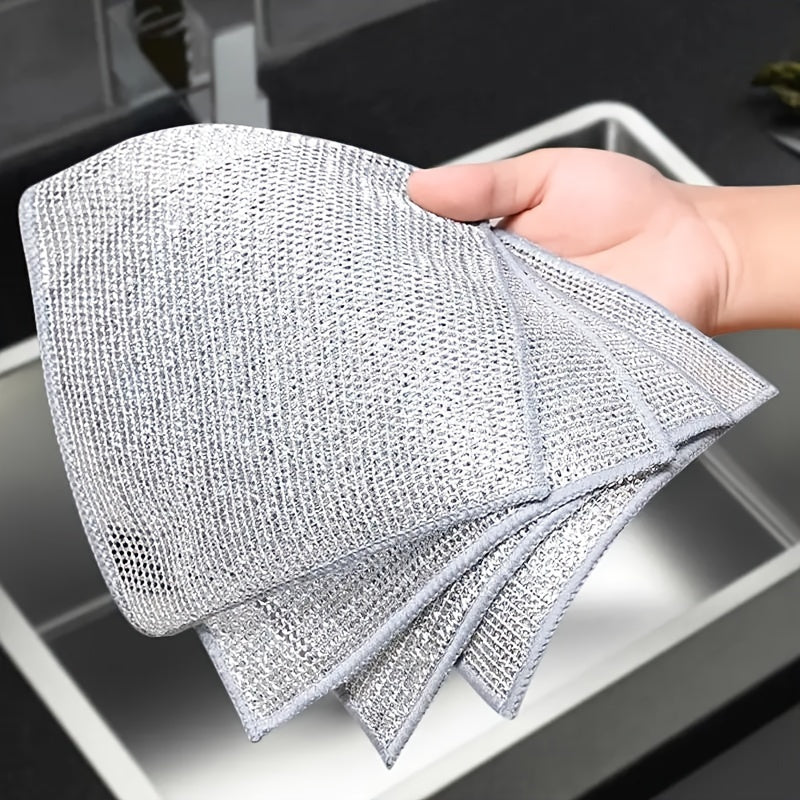 The Ultra-Soft Microfiber Kitchen Scrub Sponges come in a convenient 30-pack, featuring reusable non-scratch stainless steel pads perfect for dishes and cookware. These dual-use sponges are ideal for wet and dry cleaning, and are easy to rinse. With a