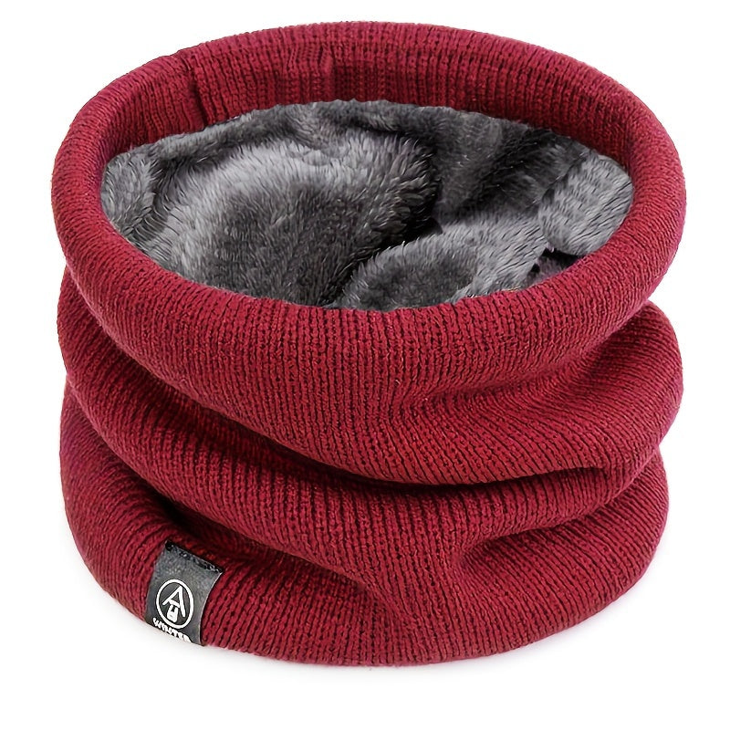 Stay cozy and stylish with the WELLBORN COCO Fleece-Lined Neck Warmer. This soft, windproof, and warm knit scarf is perfect for both men and women. The double layer design provides extra warmth during the winter months, while the solid colors make it