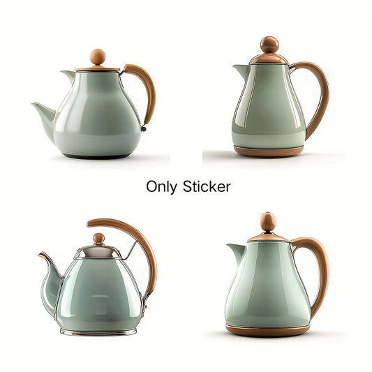 High-quality green teapot decal sticker for motorcycles and cars, with scratch-resistant plastic material.