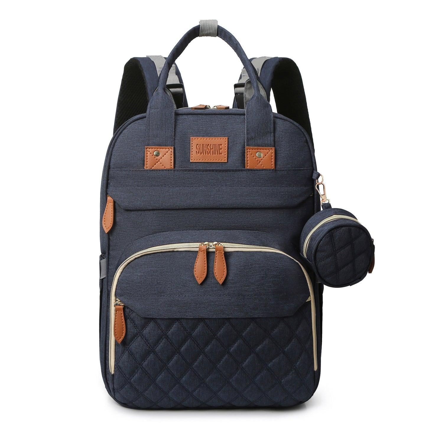 The Lamroro Diaper Bag Backpack is a must-have for parents on the go! This multi-functional polyester travel bag features a convenient USB charging port, zipper closure, anti-sunburn design, utility pocket, and strong handle strap. Perfect for moms and