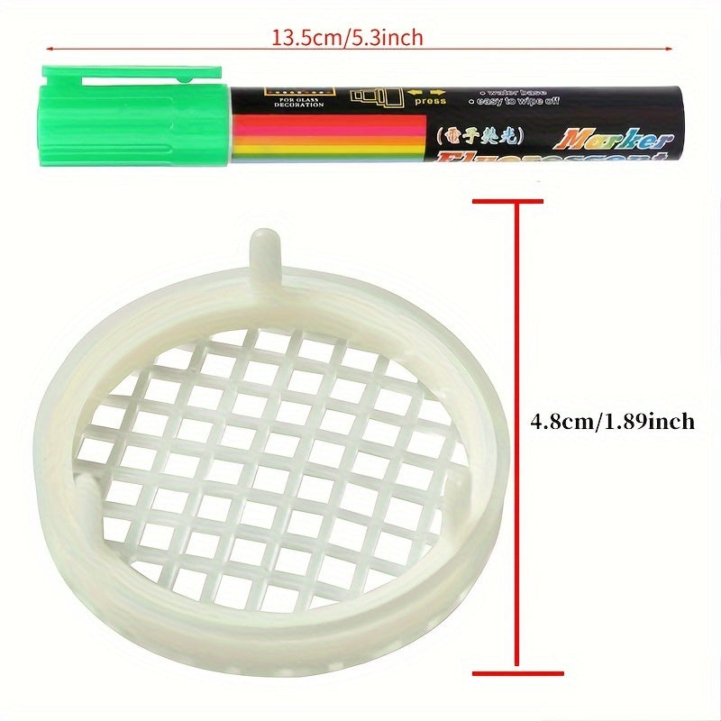 1pc durable plastic Queen Bee Push-Through Cage Marker Pen for urban beekeeping - no battery needed.