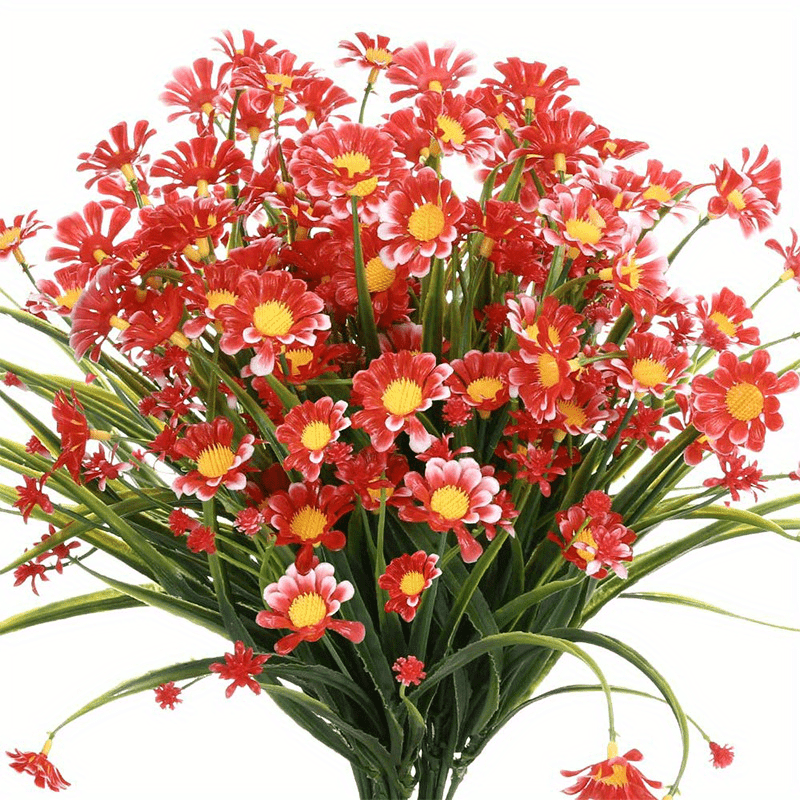 1 piece Daisy Artificial Flower with Anti-UV Non-fading Plastic for Home Decoration Indoors or Outdoors