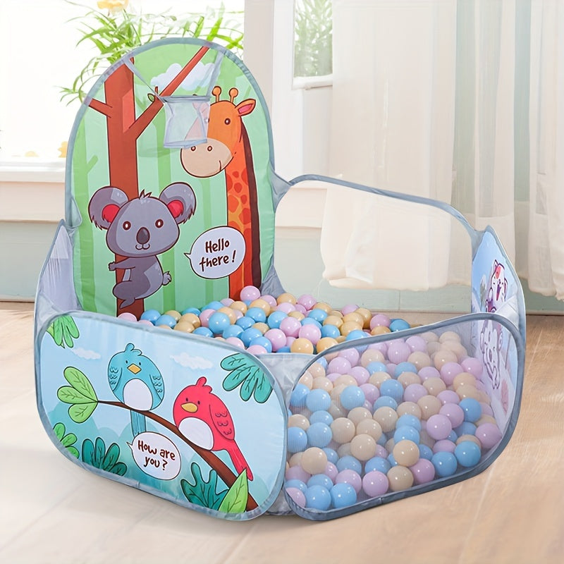 Large pop-up kids ball pool, perfect for toddlers to play in. This foldable tent is great for indoor and outdoor play, making it an ideal birthday or Christmas gift for children. Measuring at 4ft/120cm, this playpen is suitable for babies to crawl and