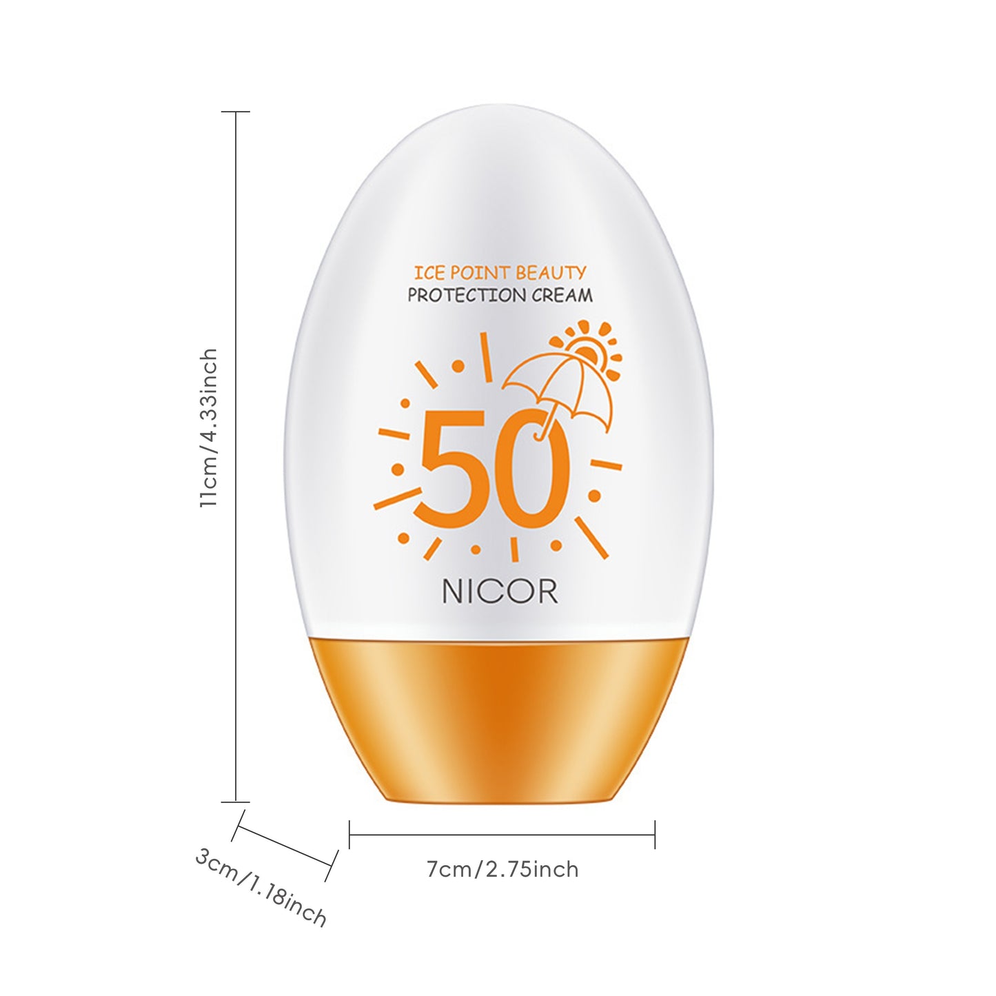 SPF 50 Waterproof Sunblock Cream for Outdoor Skin Care