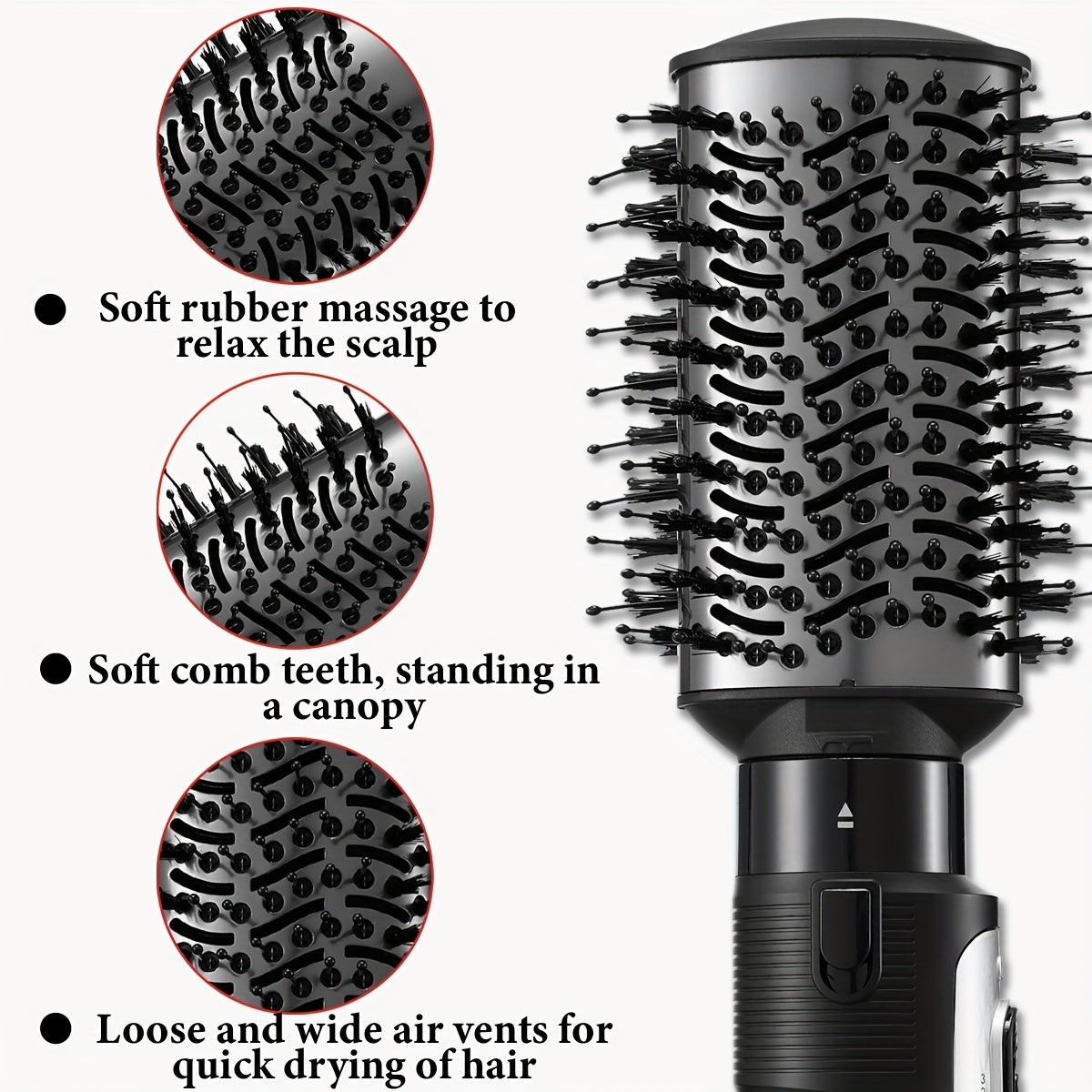 CRASTS 3-in-1 Hot Air Styling Tool with Interchangeable Nozzles, 1200W, EU Plug