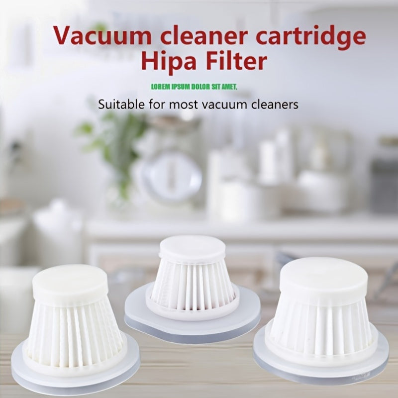 10 washable HEPA filters for vacuum cleaners, compatible with a variety of models.