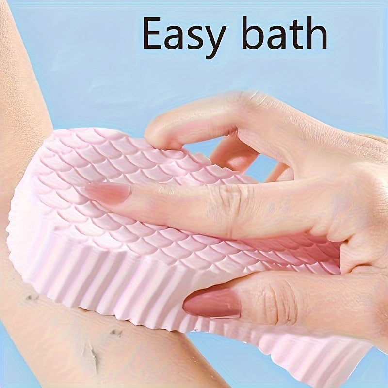 Set of 2 Soft PVC Bath Scrubbers - BPA-Free, Kid-Friendly, Perfect for On-the-Go, School, Inside, and Bathtubs