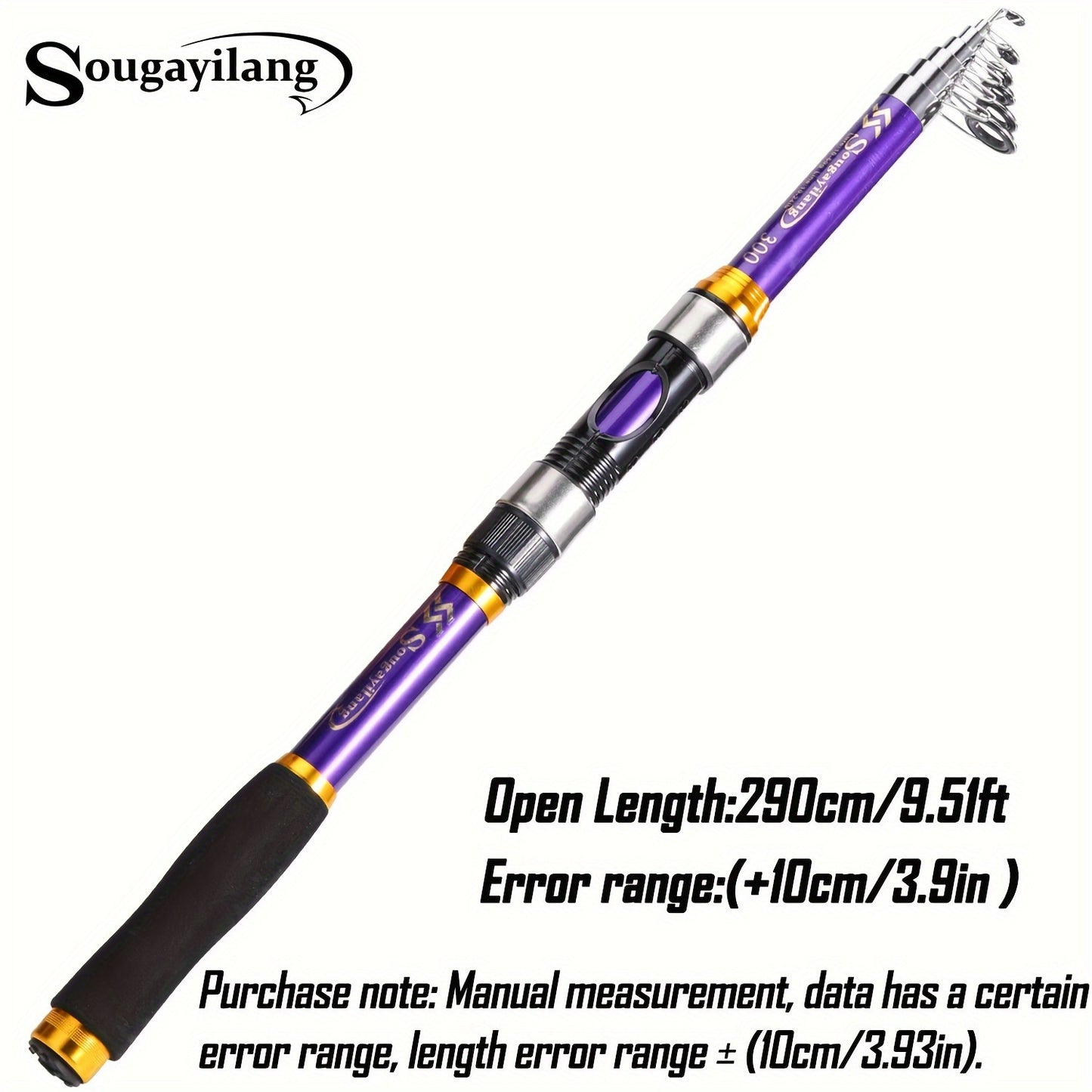 Sougayilang Telescopic Fishing Rod is a portable, durable fiberglass rod with medium action and extendable length for versatile saltwater fishing.