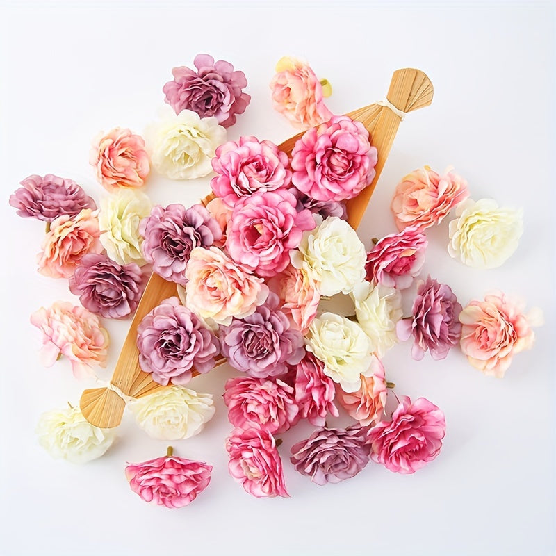 10/20pcs Multi-layer Rose Head Flower - Artificial DIY Wreath Material for Weddings and Home Decor