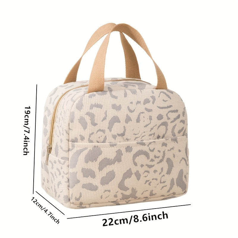 New Stylish Insulated Bag with Large Capacity and Ink Pattern - Perfect for Work, School, Outdoor Travel, Picnics, and as an Ice Pack