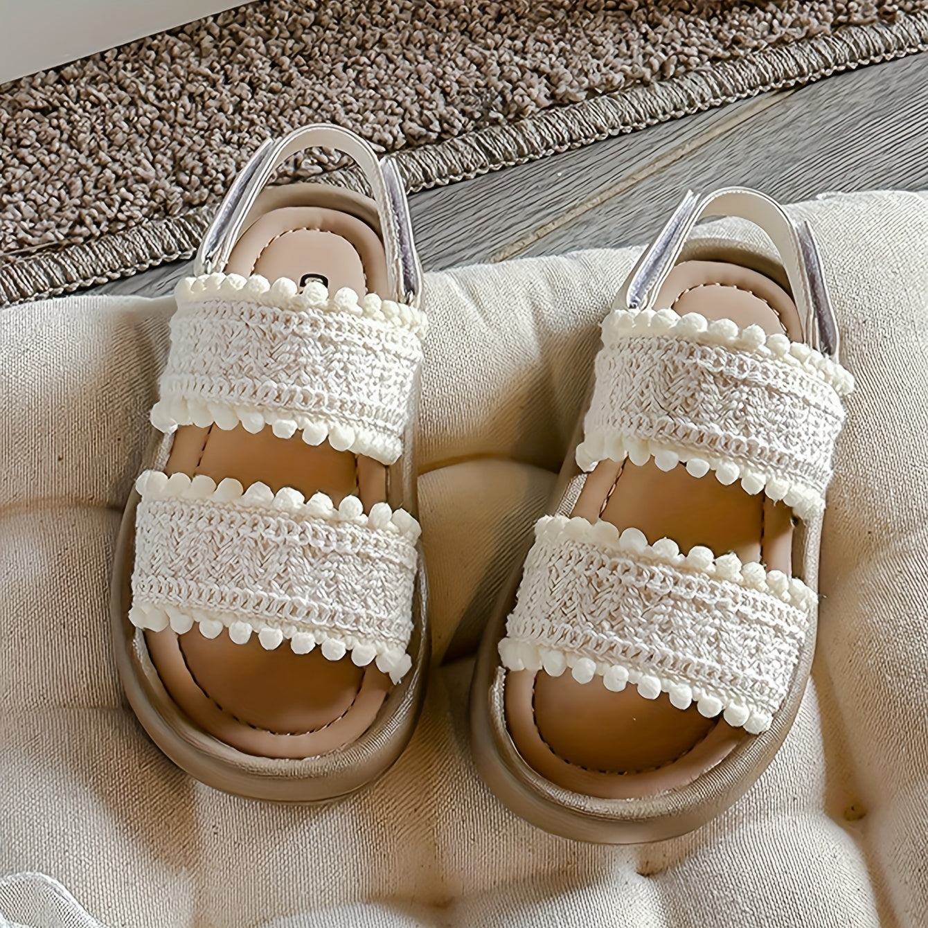 Lightweight, breathable solid color open-toe sandals for girls - perfect for summer.