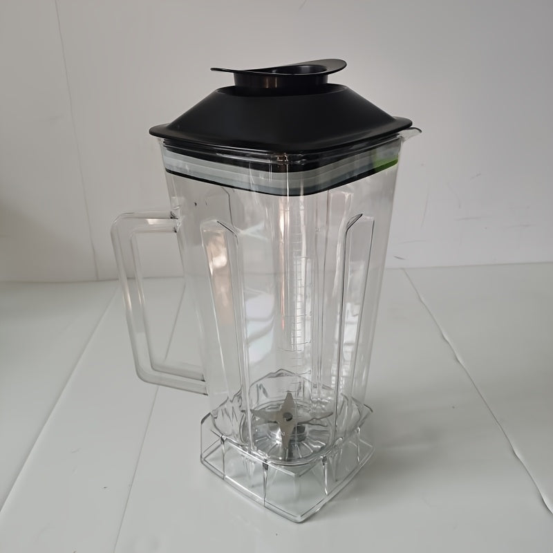 '- "High-Quality 2L Blender Pitcher with Handle, Made from Food-Grade Plastic, Ideal for Making Smoothies, Soups, and Purees. Comes with Spiral Blade and Foam Lid, Compatible with High-Speed Blender Base