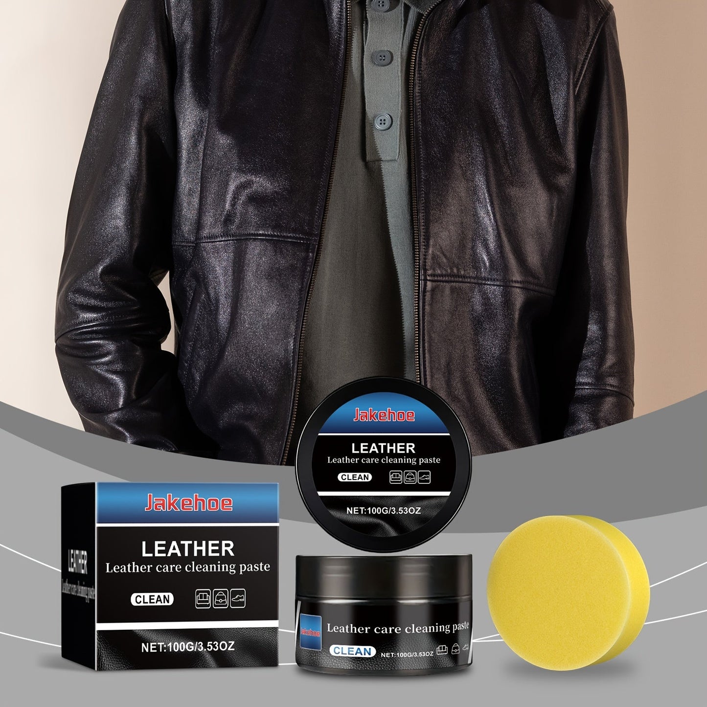 Introducing Jakehoe Leather Cleaner and Conditioner Gel: A residue-free stain remover specially designed for bags and sofas. This deep nourishing care product is easy to apply, infused with sodium bicarbonate, and comes in a convenient size of under 1L