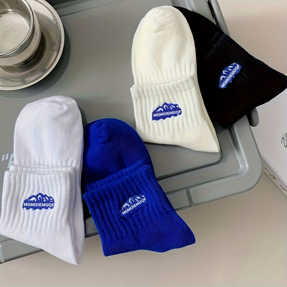 4 pairs of men's casual sports socks, breathable and comfy for spring and summer.