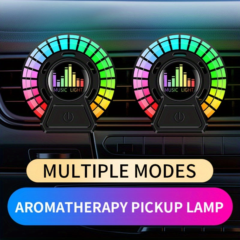 Car aromatherapy light with smart voice control and multi-mode ambiance for car decoration and air freshening.