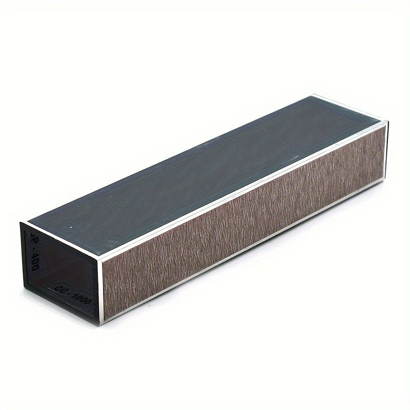 Aluminum alloy guitar fret leveling file with self-adhesive sandpaper - ideal for acoustic, electric, and bass guitars.