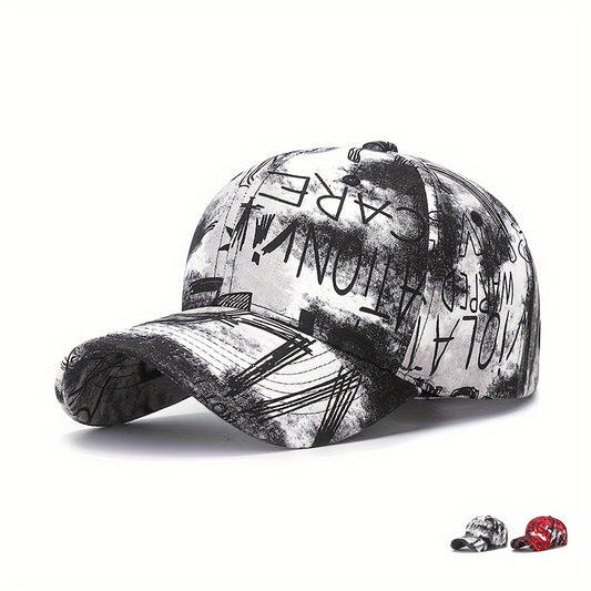 Trendy Graffiti Flower Cloth Baseball Cap