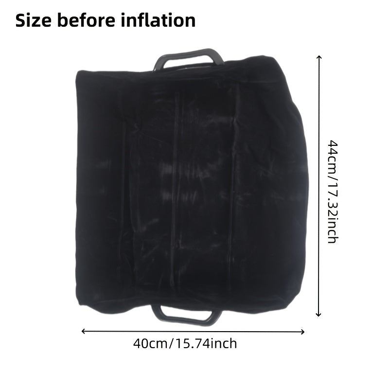 Intimate Couples' Inflatable Love Pillow - Promote Romance, Sturdy & Lightweight, Stylish Black Polyester Cover