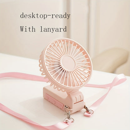 [Trending Item] Foldable USB Rechargeable Umbrella Fan with Clip, Mini Handheld Desk Fan, 1200mAh Battery - YAOWITHSU