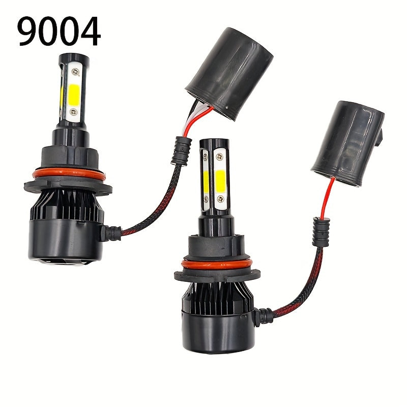 New 4 Sides LED Car Headlight Kit for H4, H7, H8, H11, 9005, 9006, and H13.