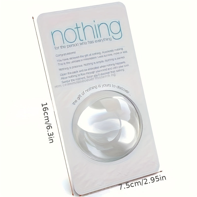 New gift for the person who has everything - the perfect gift of nothing. Ideal for holiday, birthday, and girlfriend gifts, party favors, or school season.