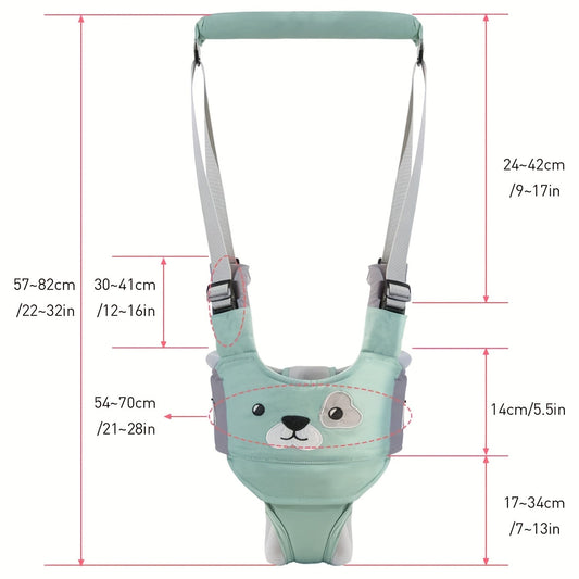 Get your little one on their feet with the Baby Walking Harness! This handheld baby walker belt provides safety and support as your toddler learns to walk. With a detachable crotch for easy use, this walking learning helper makes a great gift for baby's