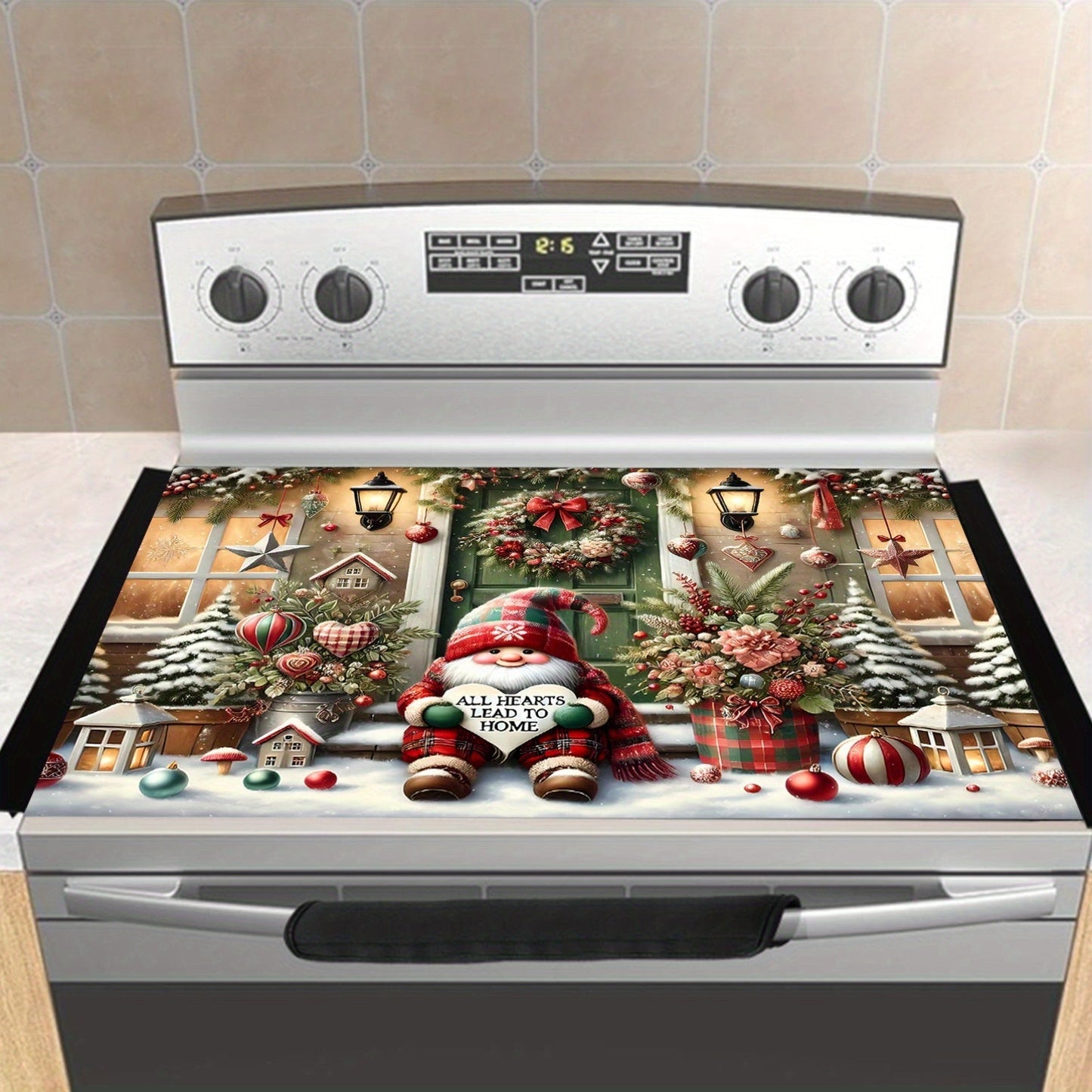 Protect your stove top this Christmas with the festive 1-piece anti-slip protector. This waterproof, scratch-preventing, heat-resistant cover is perfect for electric glass stoves, cooktops, and appliances. Easy to clean and no electricity needed.