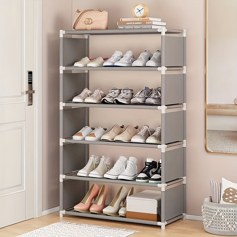 Versatile Non-woven Shoe Rack with Dust-proof Cover, Perfect for Organizing Shoes in Home, Bedroom, Dormitory, or Cabinet. Provides Economical and Simple Storage Solution.