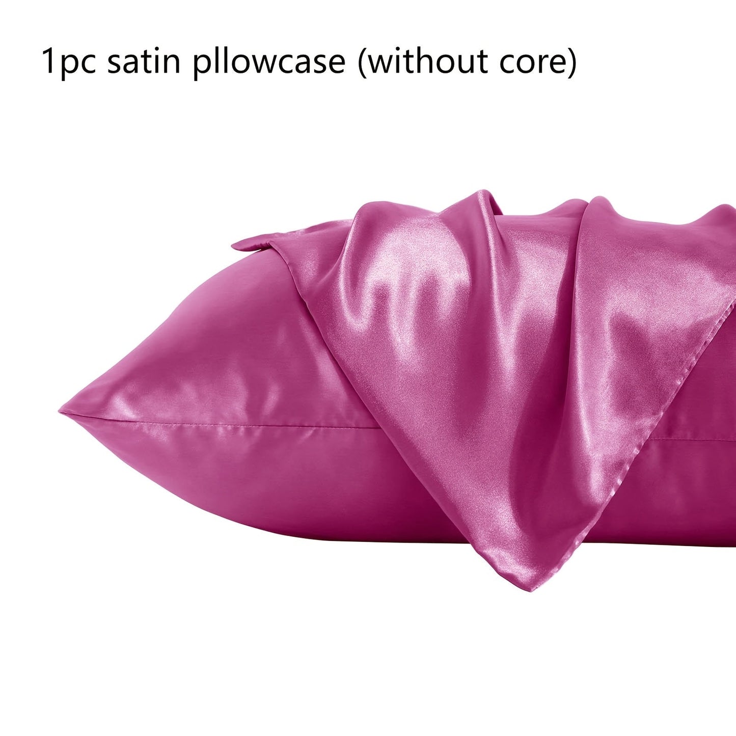 Satin Pillowcase -Envelope Closure Hypoallergenic Breathable and Durable Pillow Cover -Luxurious Bedding Option for Bedroom Supplies -Valentine's Day Gift -Pillow Case Only