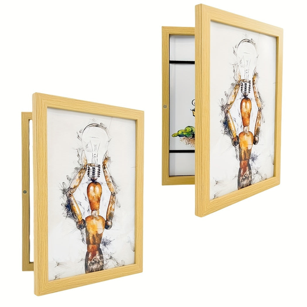 2 A4 sized wall hanging picture frames for art home decor, birthday party decor, or as a party gift.