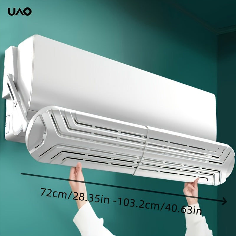 Universal Wall-Mounted Air Conditioner Sunshade - UAO, Plastic Wind Deflector for Air Outlet, Energy-Efficient Cold Air Guide Baffle with No Electricity Required.