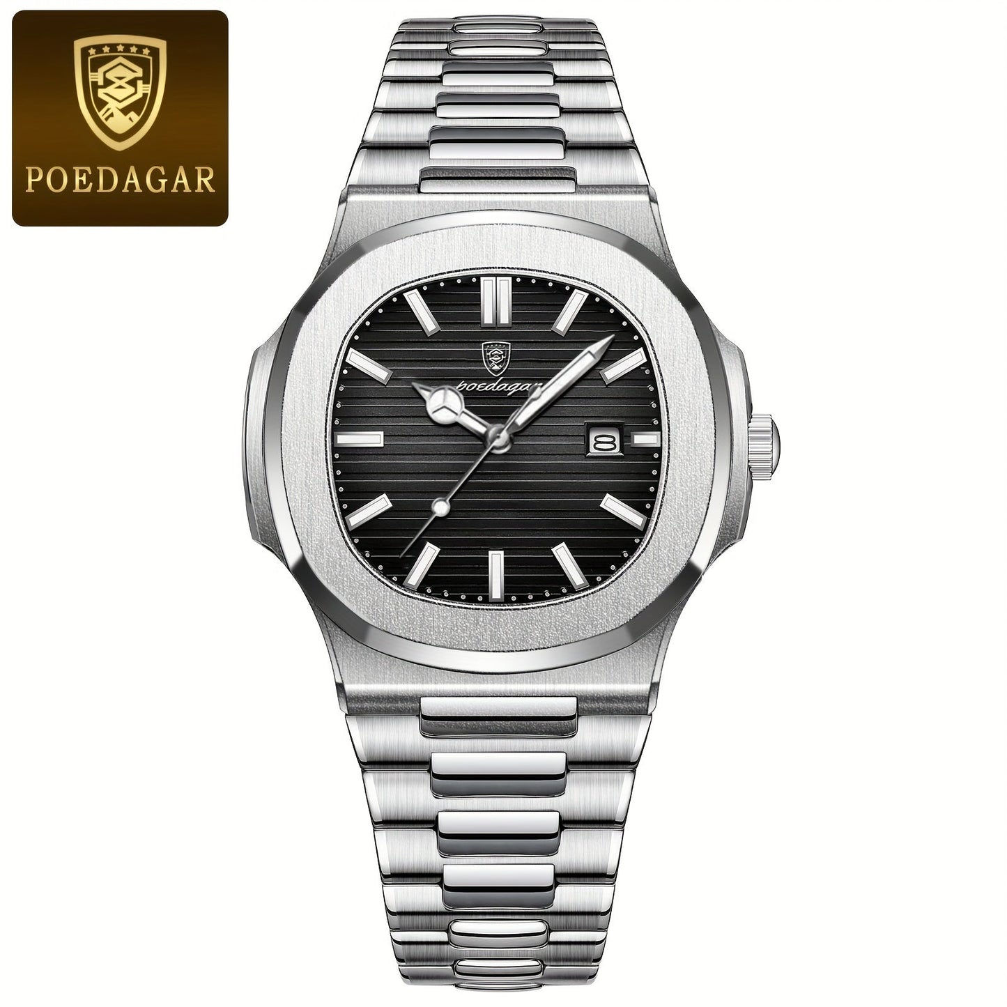 Introducing the POEDAGAR New Men's Watch featuring a luminous calendar, perfect for students. This trendy quartz wristwatch is cool, stylish, and now on hot sale!