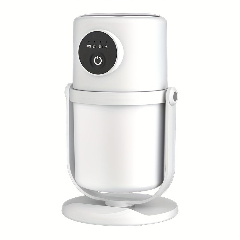 USB powered quiet humidifier for bedroom with 280ml capacity, adjustable lamp, versatile for home and office use.