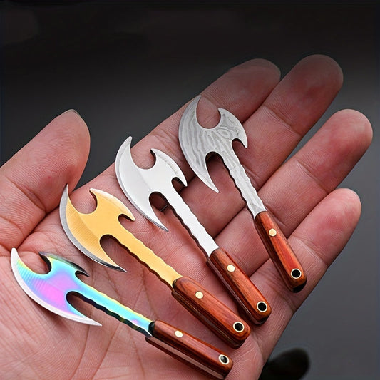 Unlock the potential of your outdoor adventures with this compact Men's outdoor keychain tool. This non-folding EDC knife is perfect for small tasks and features an easy-to-use design. The mini open embroidery knife can be used as a small kitchen knife