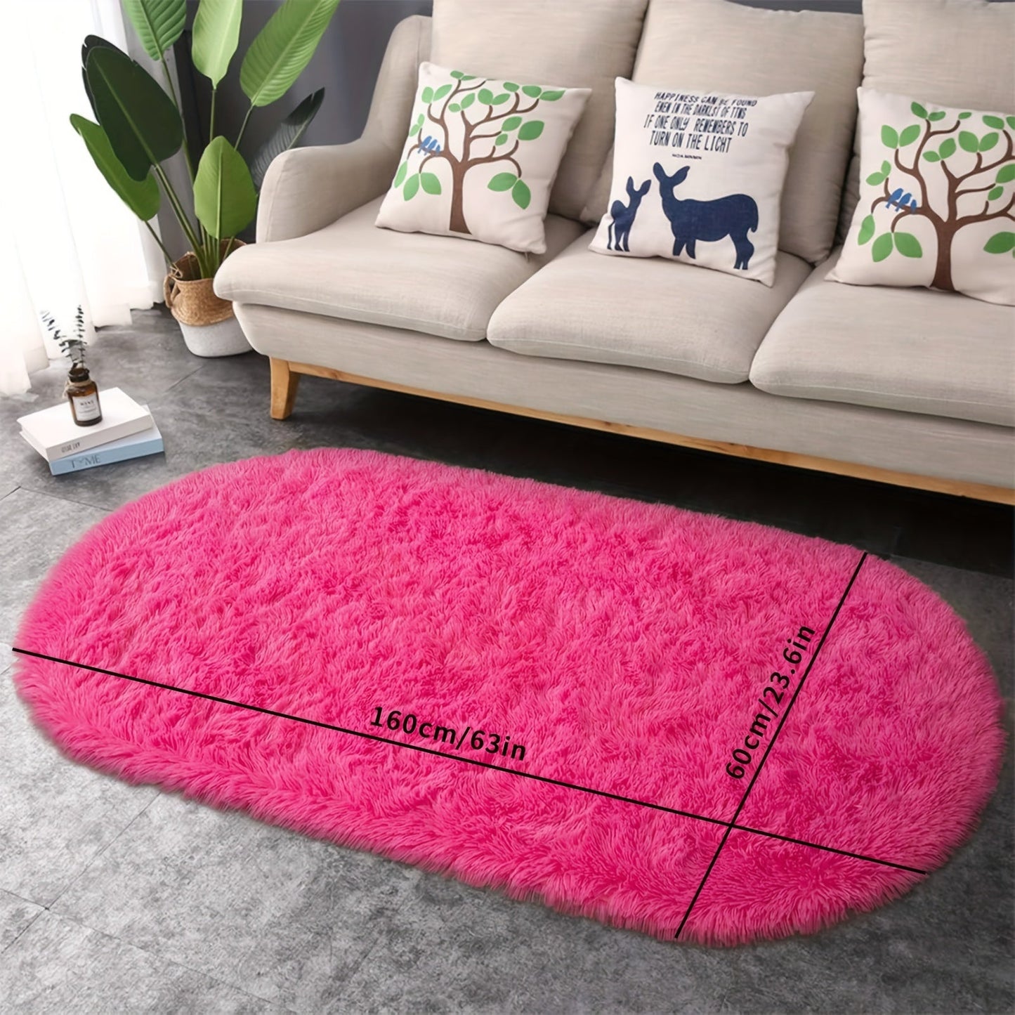 Plush Bedroom Rug - Soft, Cozy, Non-Slip, Machine Washable, Skin-friendly, Perfect for Indoor Use and Bedside