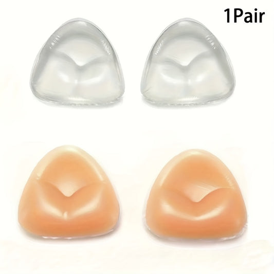 Silicone bra insert pads for enhancing chest in women's lingerie.