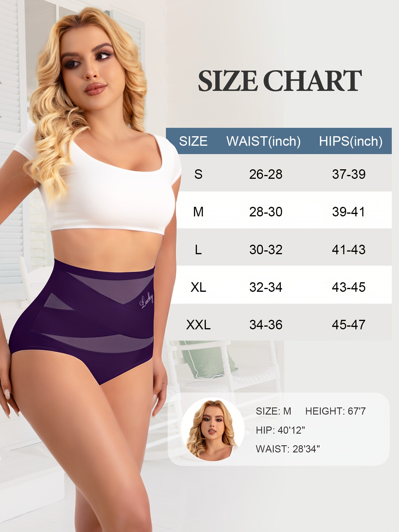 Breathable mesh underwear for plus-size women with high waist and body shaping control, seamless design for sculpting and lifting.