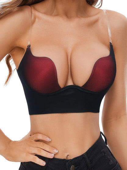 Stylish U-Shaped Bra with Seamless Back Design