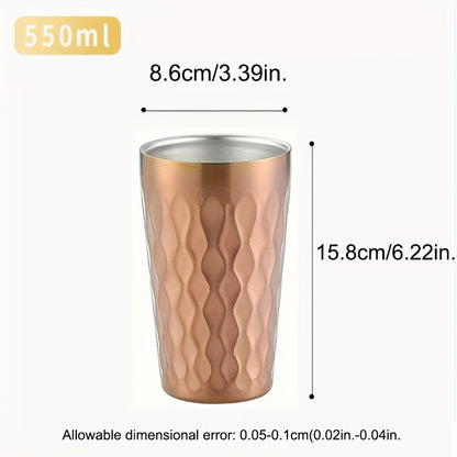 Premium stainless steel cups for both men and women.